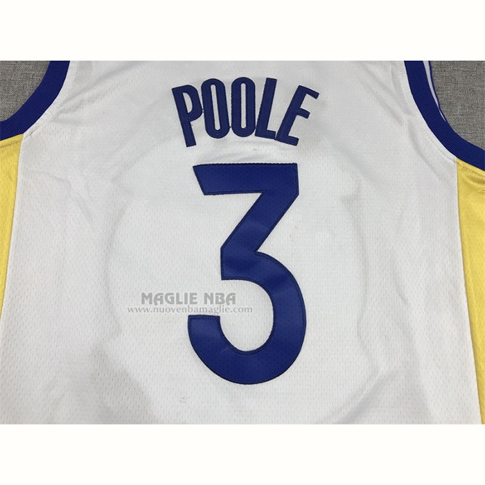 Maglia
 Jordan Poole NO 3 Golden State Warriors Association 2022-23 Bianco
